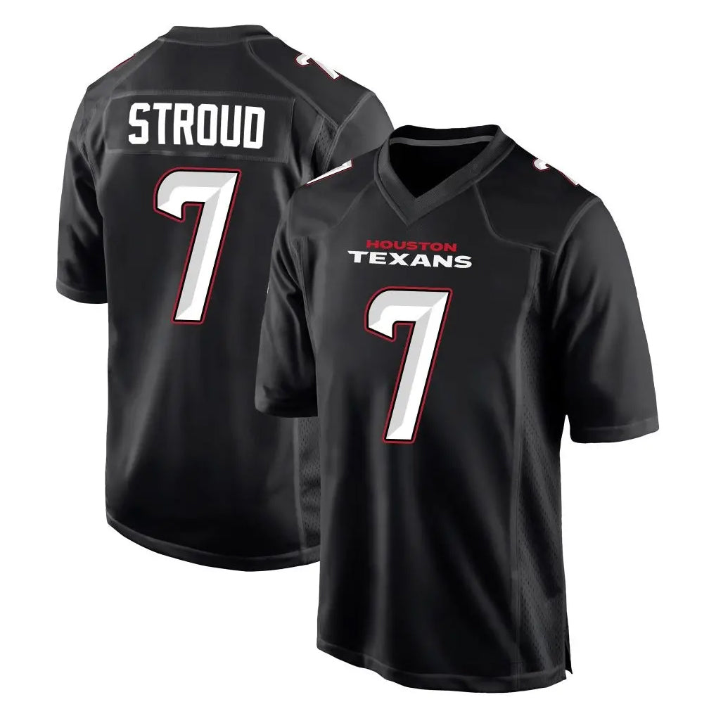 Tlead H.Texans #7 CJ Stroud Player Carbon Black Fashion Home Game Stitched Jerseys