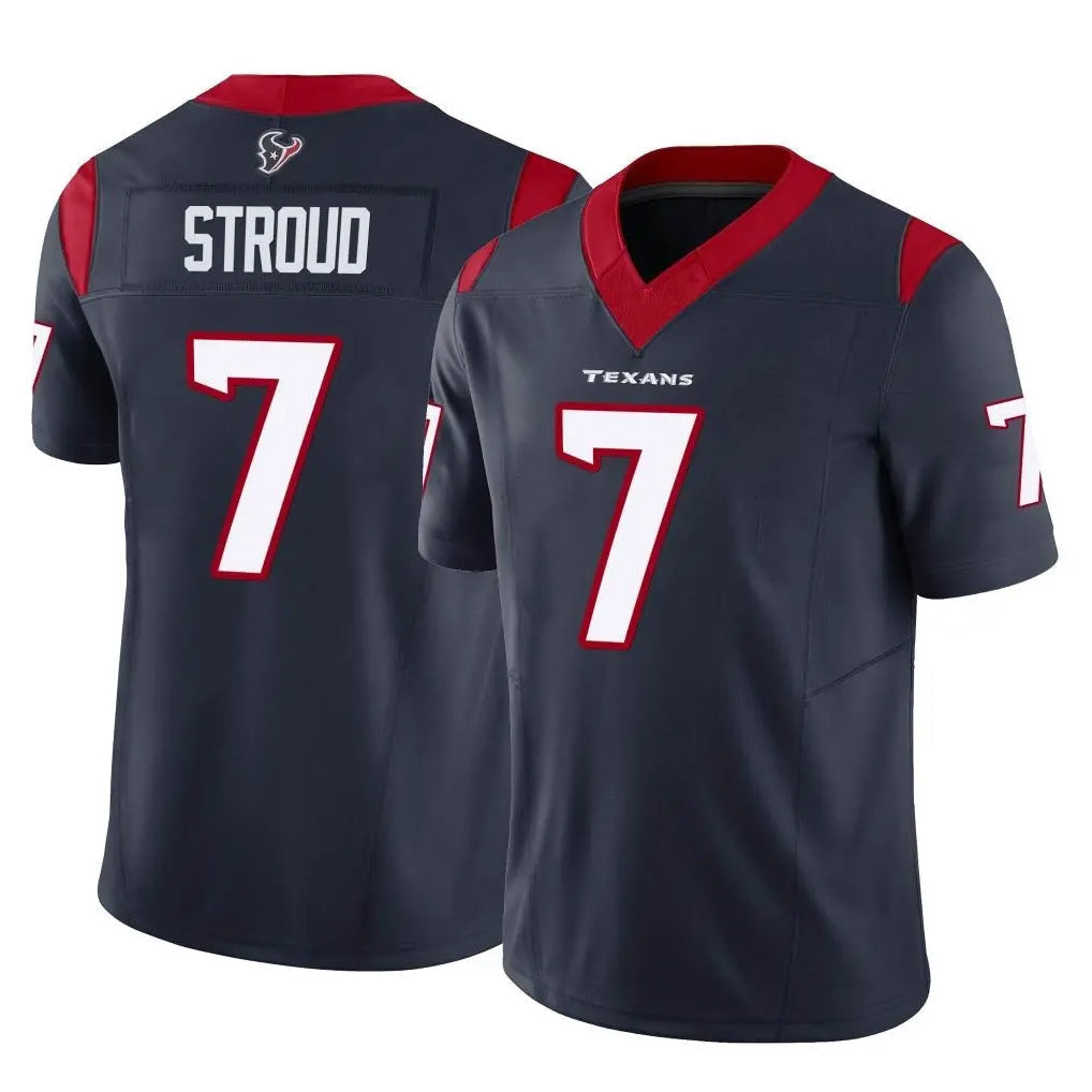 Tlead H.Texans #7 CJ Stroud Player Navy Limited Vapor F.U.S.E. Home Game Stitched Jerseys