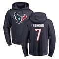 Tlead H.Texans #7 CJ Stroud Player Navy Pro Line Pullover Hoodie Limited Game Stitched Jerseys