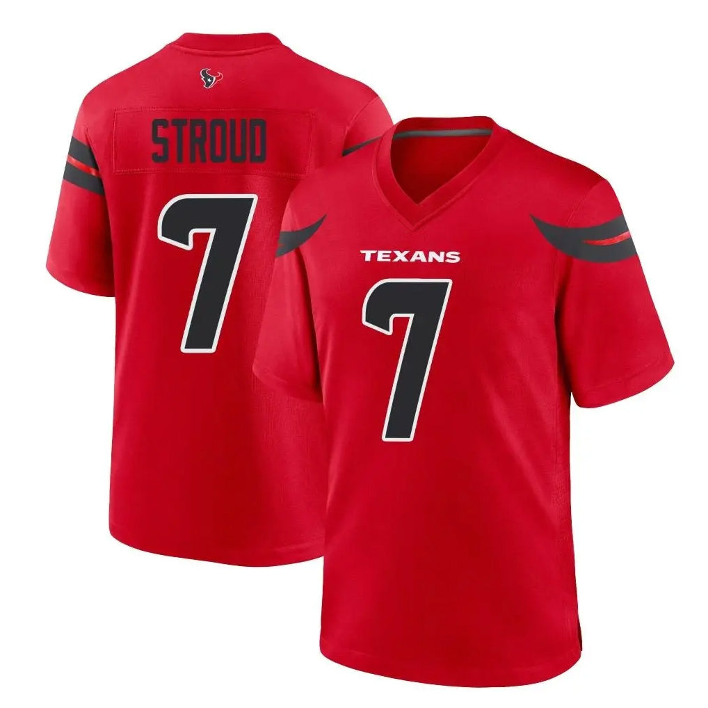 Tlead H.Texans #7 CJ Stroud Player Red Alternate Home Game Stitched Jerseys