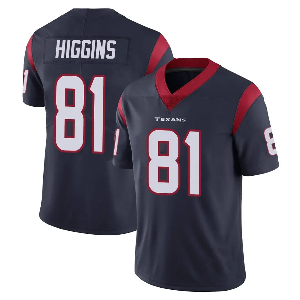 Tlead H.Texans #81 Jayden Higgins Player Navy Limited Vapor Untouchable Home Game Stitched Jerseys