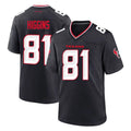 Tlead H.Texans #81 Jayden Higgins Player Navy Team Home Game Stitched Jerseys