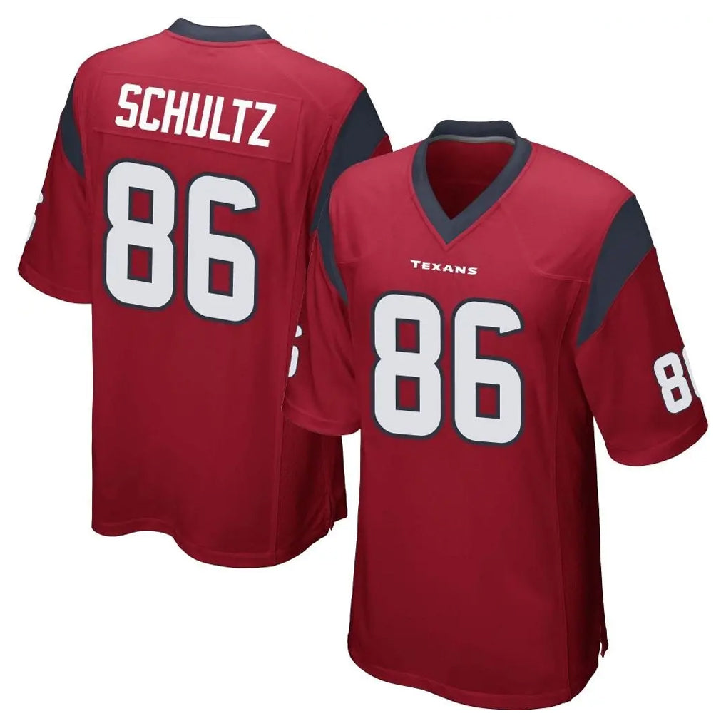 Tlead H.Texans #86 Dalton Schultz Player Red Home Game Stitched Jerseys