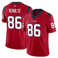 Tlead H.Texans #86 Dalton Schultz Player Red Limited Vapor F.U.S.E. Home Game Stitched Jerseys