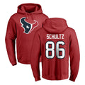 Tlead H.Texans #86 Dalton Schultz Player Red Pro Line Pullover Hoodie Limited Game Stitched Jerseys