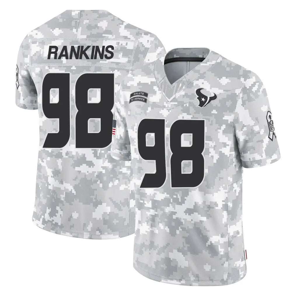Tlead H.Texans #98 Sheldon Rankins Player Arctic Camo Salute To Service Limited Game Stitched Jerseys