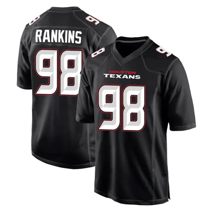 Tlead H.Texans #98 Sheldon Rankins Player Carbon Black Fashion Home Game Stitched Jerseys