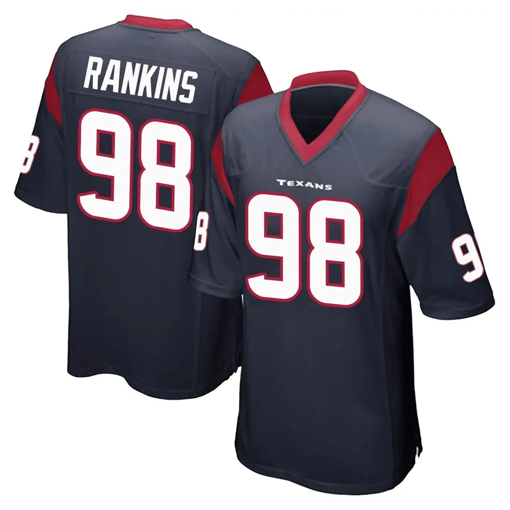 Tlead H.Texans #98 Sheldon Rankins Player Navy Home Game Stitched Jerseys