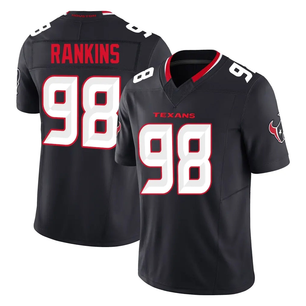 Tlead H.Texans #98 Sheldon Rankins Player Navy Limited Alternate Vapor F.U.S.E. Home Game Stitched Jerseys