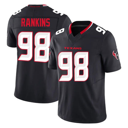 Tlead H.Texans #98 Sheldon Rankins Player Navy Limited Alternate Vapor F.U.S.E. Home Game Stitched Jerseys
