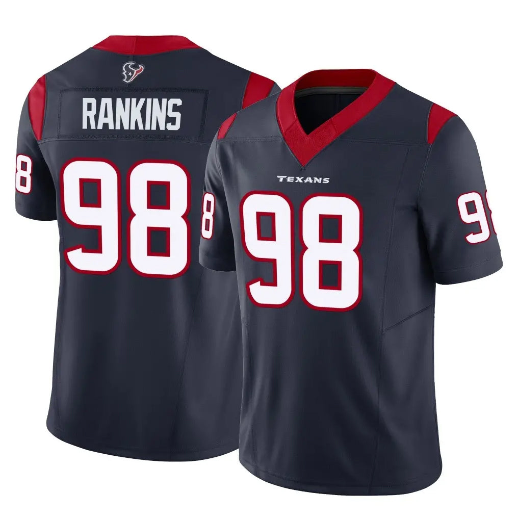 Tlead H.Texans #98 Sheldon Rankins Player Navy Limited Vapor F.U.S.E. Home Game Stitched Jerseys