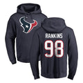 Tlead H.Texans #98 Sheldon Rankins Player Navy Pro Line Pullover Hoodie Limited Game Stitched Jerseys