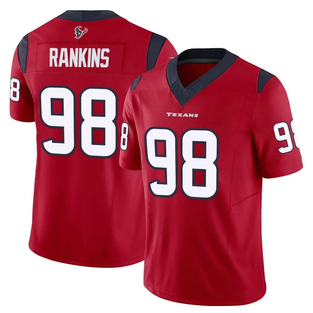 Tlead H.Texans #98 Sheldon Rankins Player Red Limited Vapor F.U.S.E. Home Game Stitched Jerseys