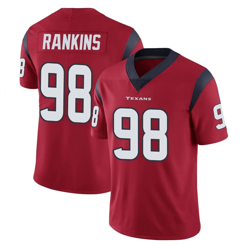 Tlead H.Texans #98 Sheldon Rankins Player Red Limited Vapor Untouchable Home Game Stitched Jerseys
