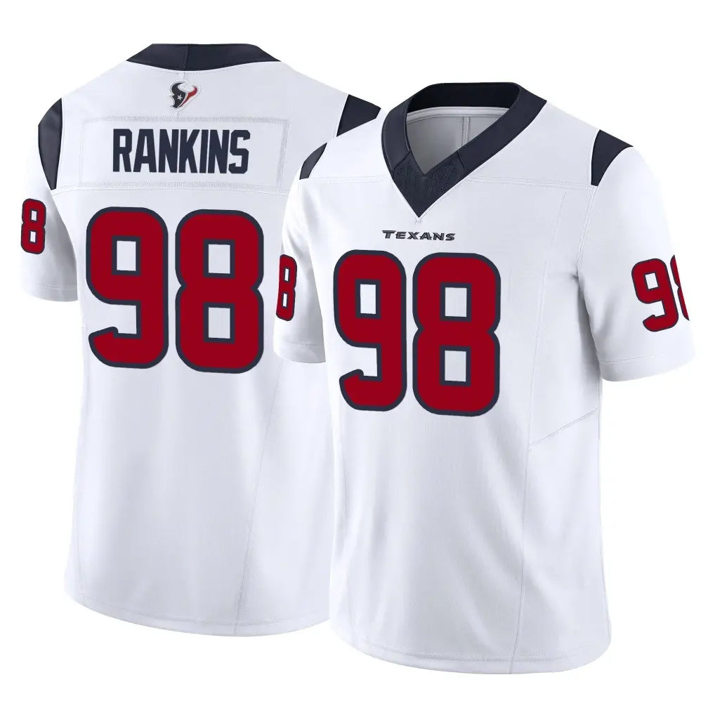 Tlead H.Texans #98 Sheldon Rankins Player White Limited Vapor F.U.S.E. Home Game Stitched Jerseys