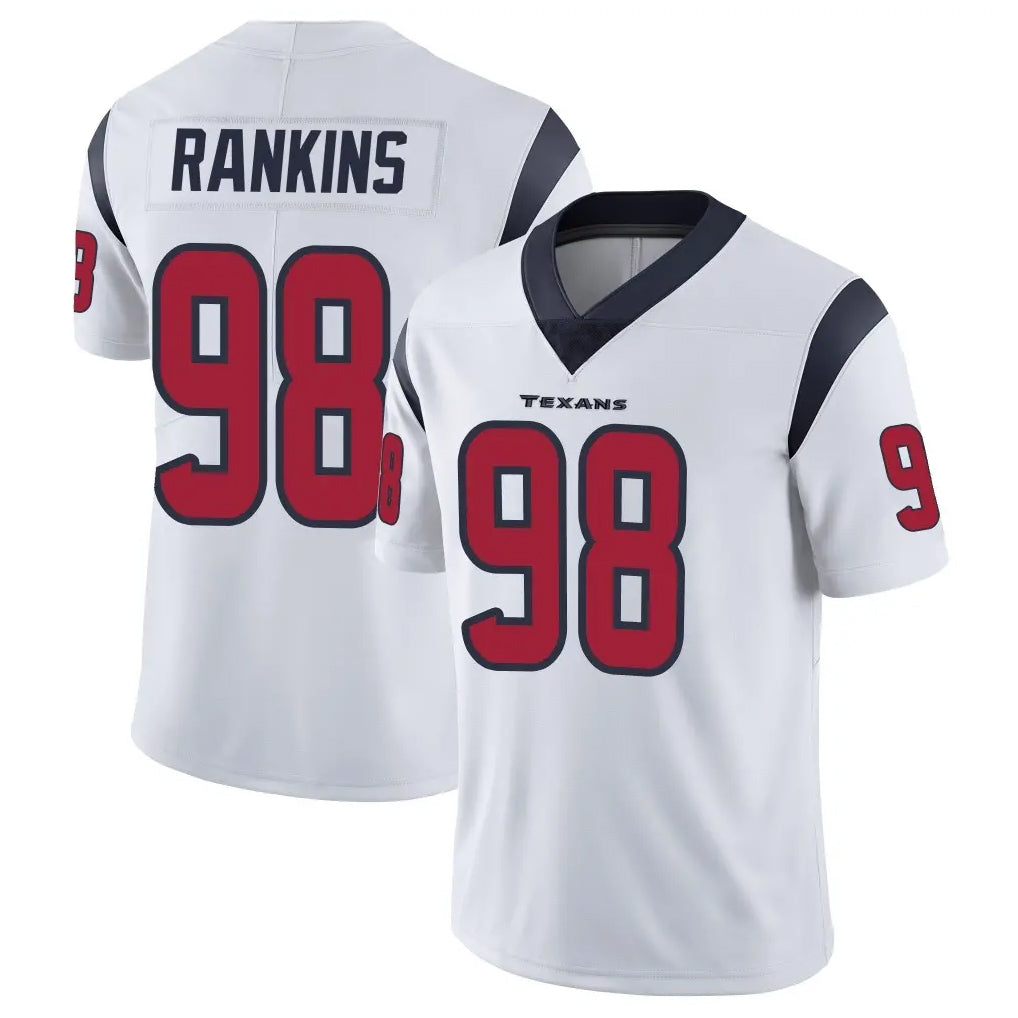 Tlead H.Texans #98 Sheldon Rankins Player White Limited Vapor Untouchable Home Game Stitched Jerseys
