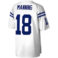 Tlead IN.Colts #18 Peyton Manning Mitchell & Ness White Legacy Replica Jersey