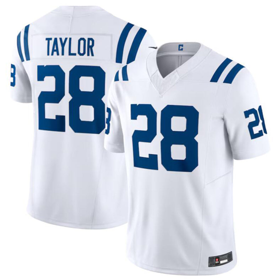 Tlead IN.Colts #28 Jonathan Taylor White Vapor F.U.S.E. Limited Jersey American Stitched Jerseys
