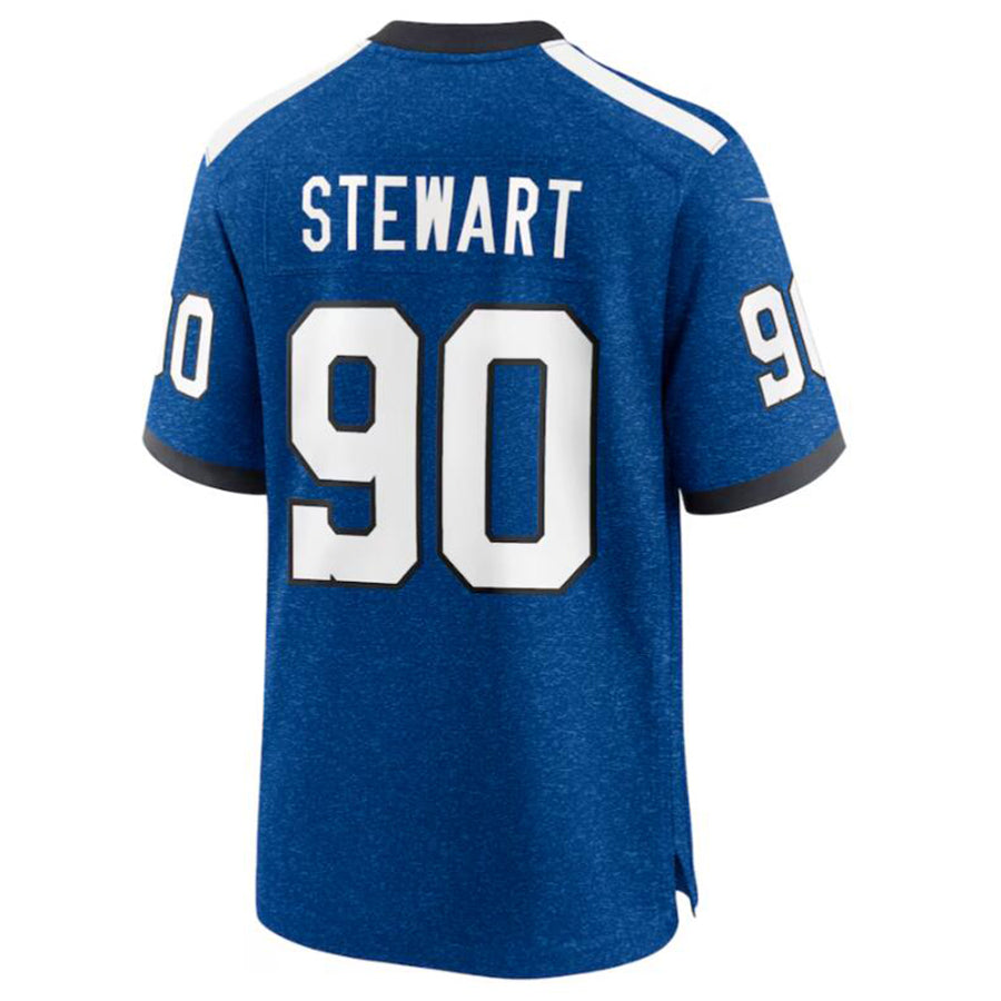 Tlead IN.Colts #90 Grover Stewart Royal Indiana Nights Alternate Game Jersey American Stitched Football Jerseys