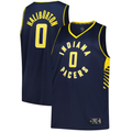 Tlead I.Pacers #0 Tyrese Haliburton  Navy Big & Tall Fast Break Jerseys - Icon Edition
