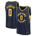 Tlead I.Pacers #0 Tyrese Haliburton  Navy Fast Break Replica Jerseys - Icon Edition