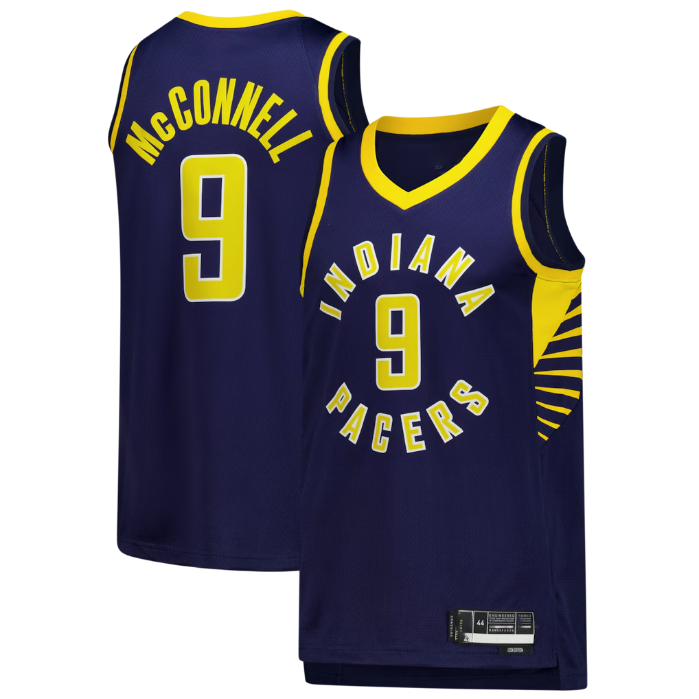 Tlead I.Pacers #9 T.J. McConnell Navy Swingman Jerseys - Icon Edition