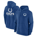 Tlead IN.Colts Blue Sideline Club Fleece Long Sleeve Hoodie Limited Blank Player Stitched Jerseys