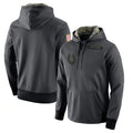 Tlead IN.Colts Gray Salute to Service Performance Hoodies Limited Game Stitched Jerseys