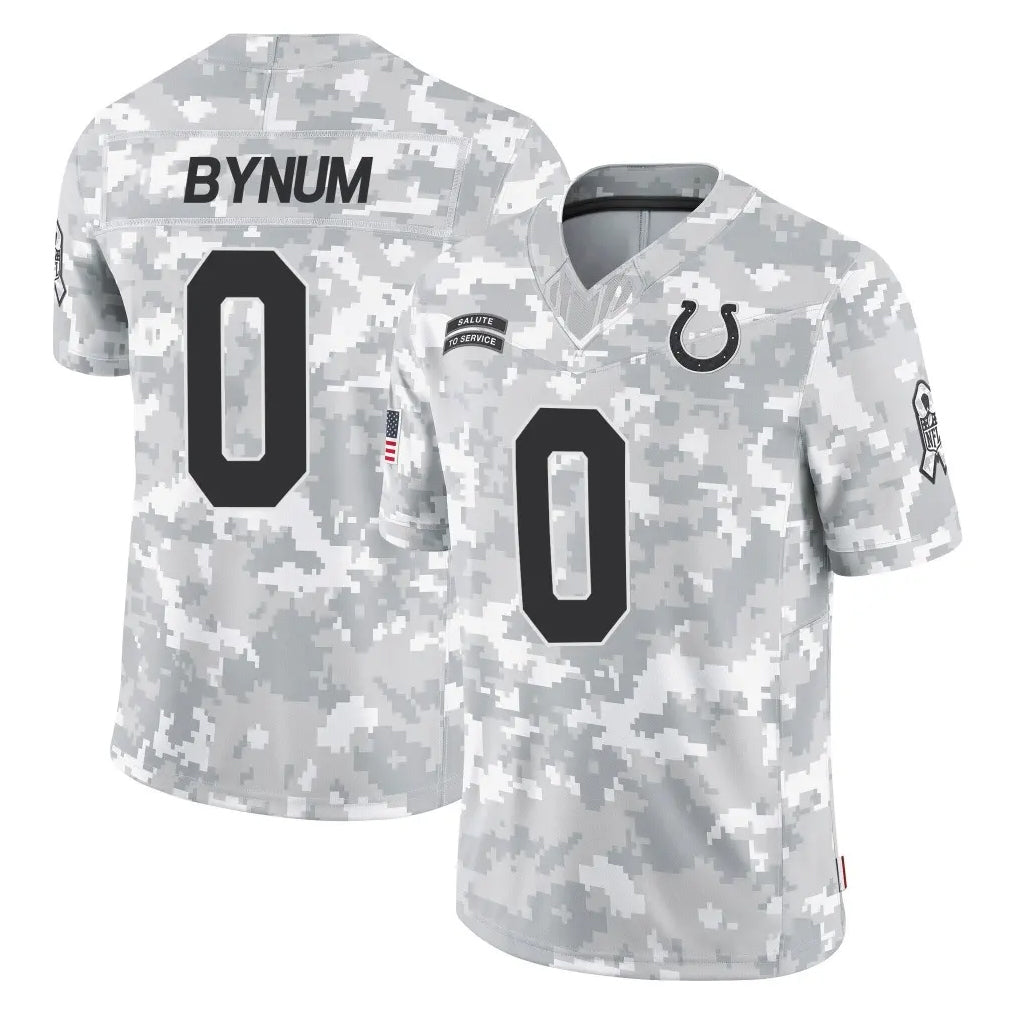 Tlead IN.Colts #0 Camryn Bynum Player Arctic Camo Salute To Service Limited Game Stitched Jerseys