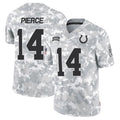 Tlead IN.Colts #14 Alec Pierce Player Arctic Camo Salute to Service Limited Stitched Jerseys