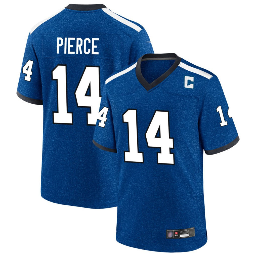 Tlead IN.Colts #14 Alec Pierce Player Royal Alternate Indiana Nights Home Game Stitched Jerseys