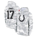 Tlead IN.Colts #17 Daniel Jones Player Arctic Camo Salute to Service Hoodies Limited Game Stitched Jerseys