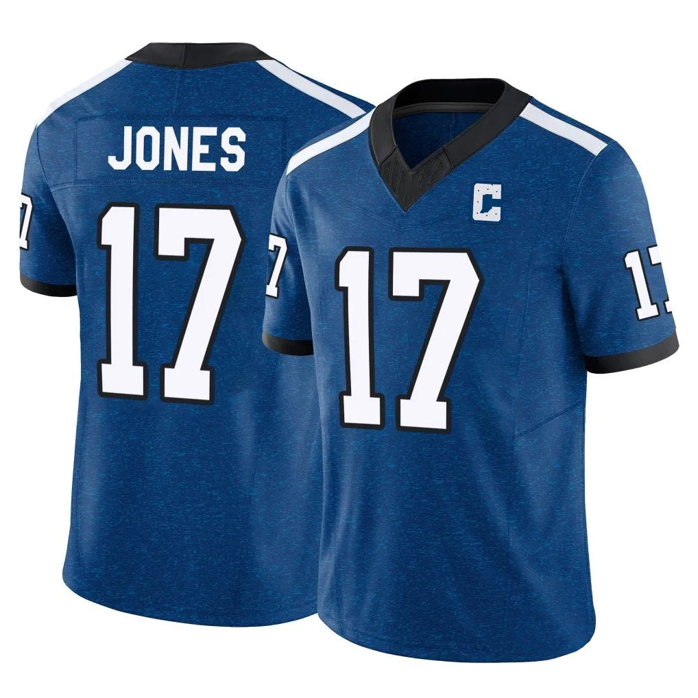 Tlead IN.Colts #17 Daniel Jones Player Royal Vapor F.U.S.E. Limited Stitched Jerseys