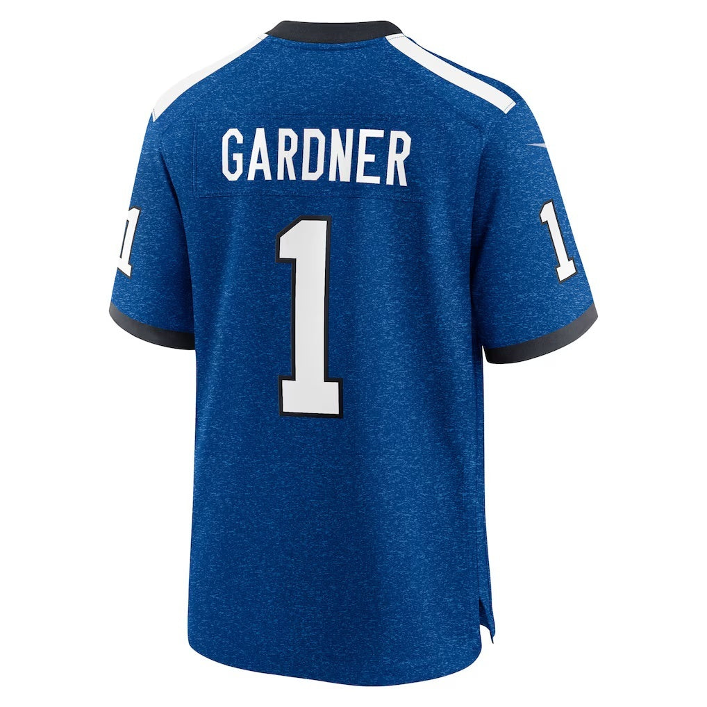 Tlead IN.Colts #1 Ahmad Sauce Gardner Heather Royal Alternate 2 Indiana Nights Game Stitched Jerseys