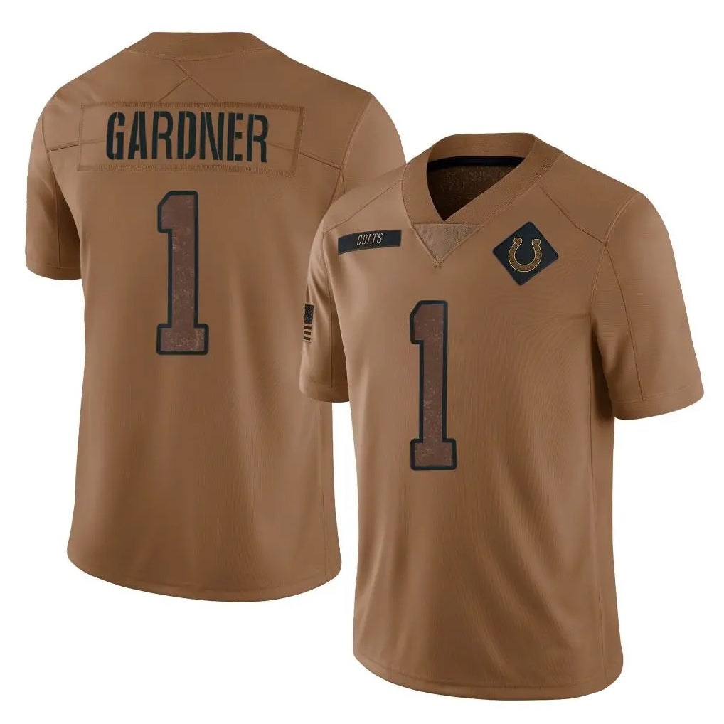 Tlead IN.Colts #1 Sauce Gardner Player Brown Salute To Service Limited Stitched Jerseys