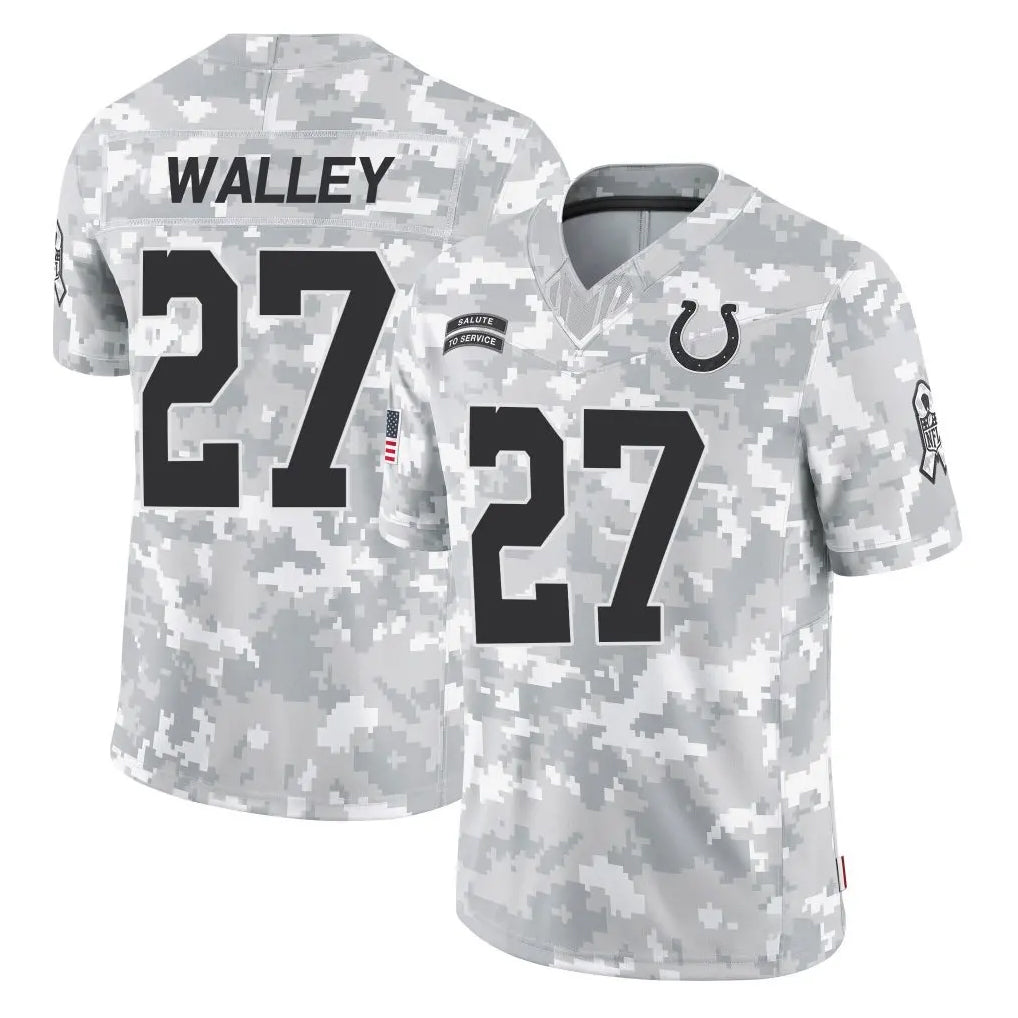 Tlead IN.Colts #27 Justin Walley Player Arctic Camo Salute To Service Limited Game Stitched Jerseys