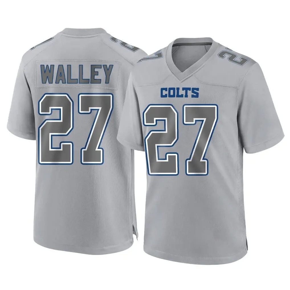 Tlead IN.Colts #27 Justin Walley Player Gray Atmosphere Fashion Home Game Stitched Jerseys