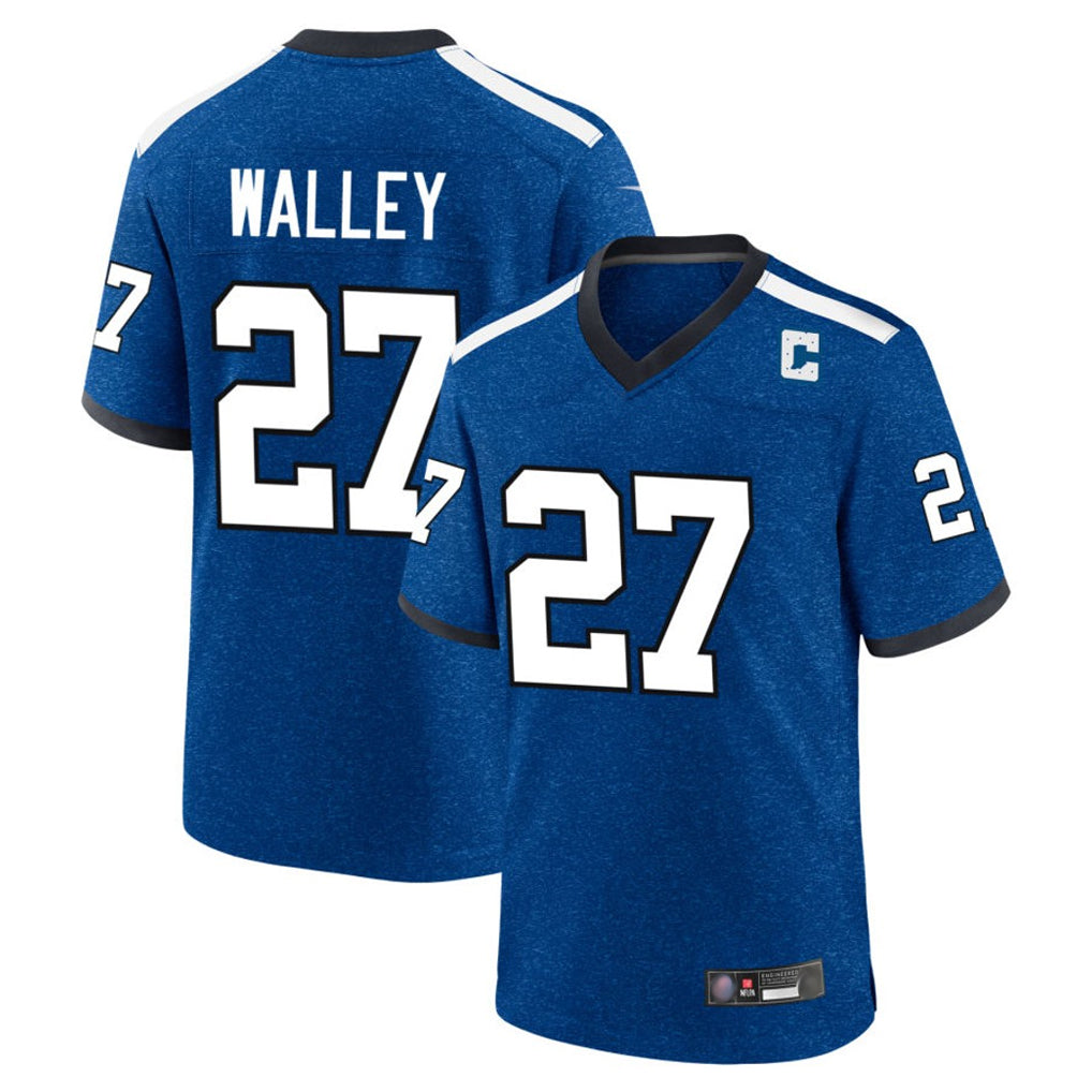Tlead IN.Colts #27 Justin Walley Player Royal Alternate Indiana Nights Home Game Stitched Jerseys