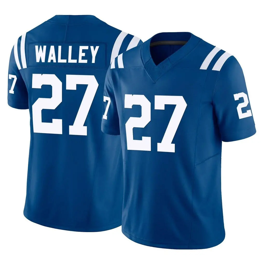 Tlead IN.Colts #27 Justin Walley Player Royal Limited Vapor F.U.S.E. Home Game Stitched Jerseys