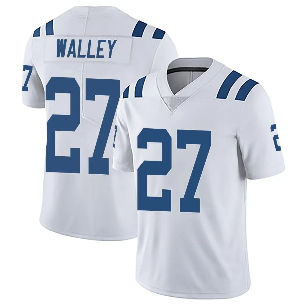 Tlead IN.Colts #27 Justin Walley Player White Limited Vapor Untouchable Home Game Stitched Jerseys