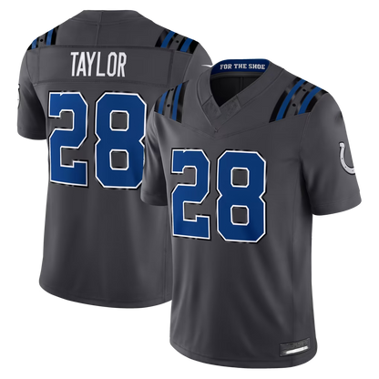 Tlead IN.Colts #28 Jonathan Taylor Anthracite 2026 Rivalries Collection Limited Stitched Jerseys