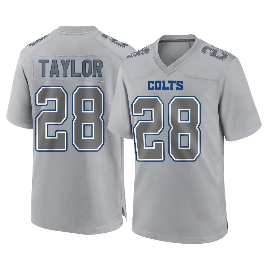 Tlead IN.Colts #28 Jonathan Taylor Player Gray Atmosphere Fashion Home Game Stitched Jerseys