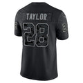 Tlead IN.Colts #28 Jonathan Taylor Player RFLCTV Limited Black Stitched Jerseys