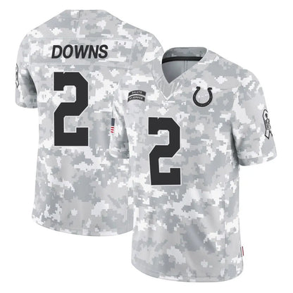 Tlead IN.Colts #2 Josh Downs Player Arctic Camo Salute To Service Limited Game Stitched Jerseys