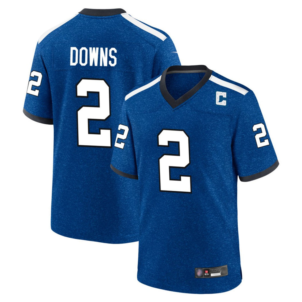 Tlead IN.Colts #2 Josh Downs Player Royal Alternate Indiana Nights Home Game Stitched Jerseys