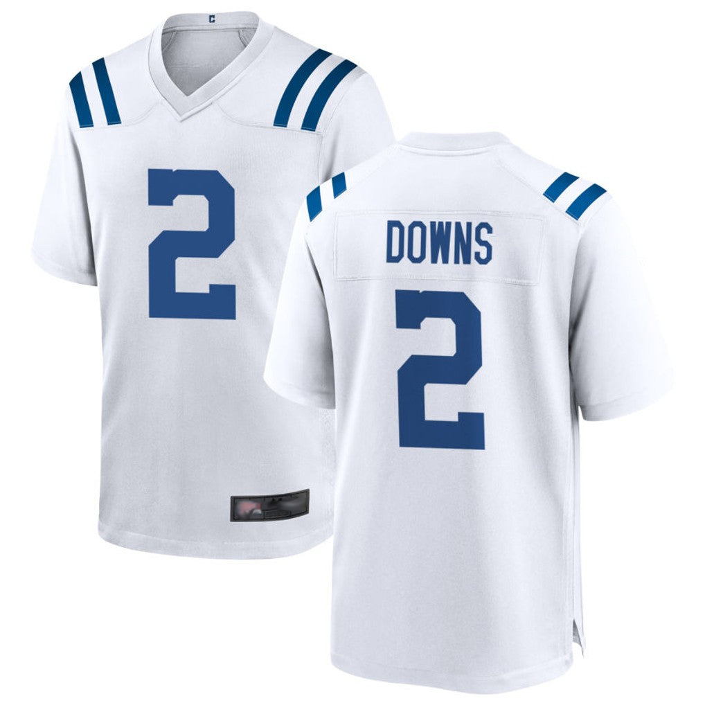 Tlead IN.Colts #2 Josh Downs Player White Home Game Stitched Jerseys
