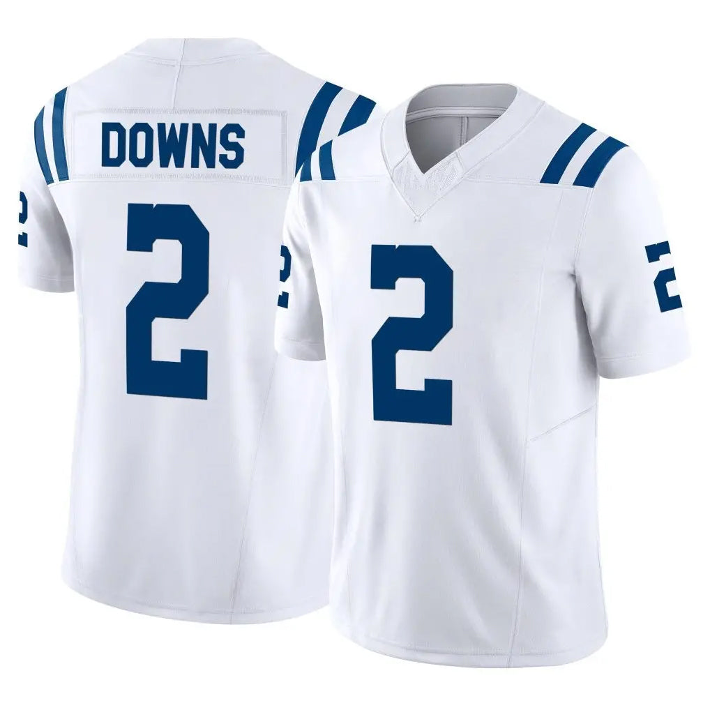Tlead IN.Colts #2 Josh Downs Player White Limited Vapor F.U.S.E. Home Game Stitched Jerseys