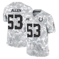 Tlead IN.Colts #53 CJ Allen Player Arctic Camo Salute To Service Limited Game Stitched Jerseys