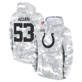 Tlead IN.Colts #53 CJ Allen Player Arctic Camo Salute to Service Hoodies Limited Game Stitched Jerseys