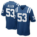 Tlead IN.Colts #53 CJ Allen Player Royal Home Game Stitched Jerseys